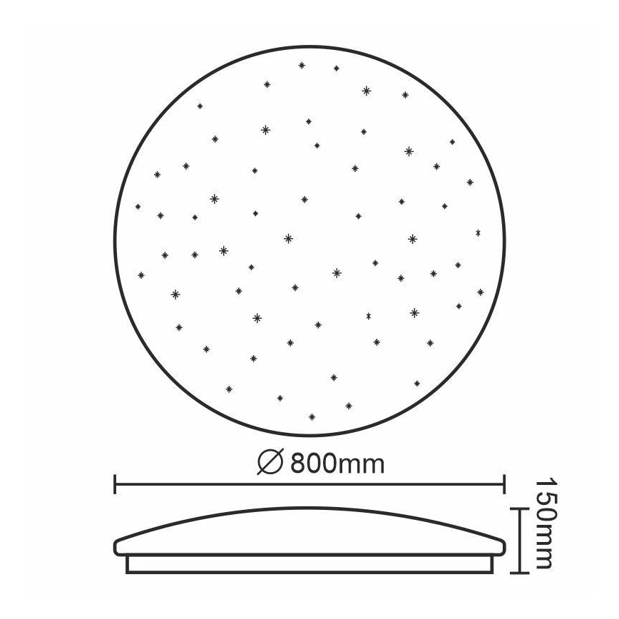 LED Stmievateľné stropné svietidlo STAR LED/90W/230V 2700-6500K + diaľkové ovládanie