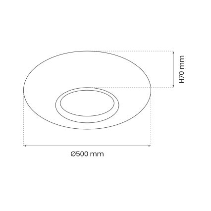 LED Stmievateľné stropné svietidlo TOKYO LED/48W/230V 3000-6000K + diaľkové ovládanie