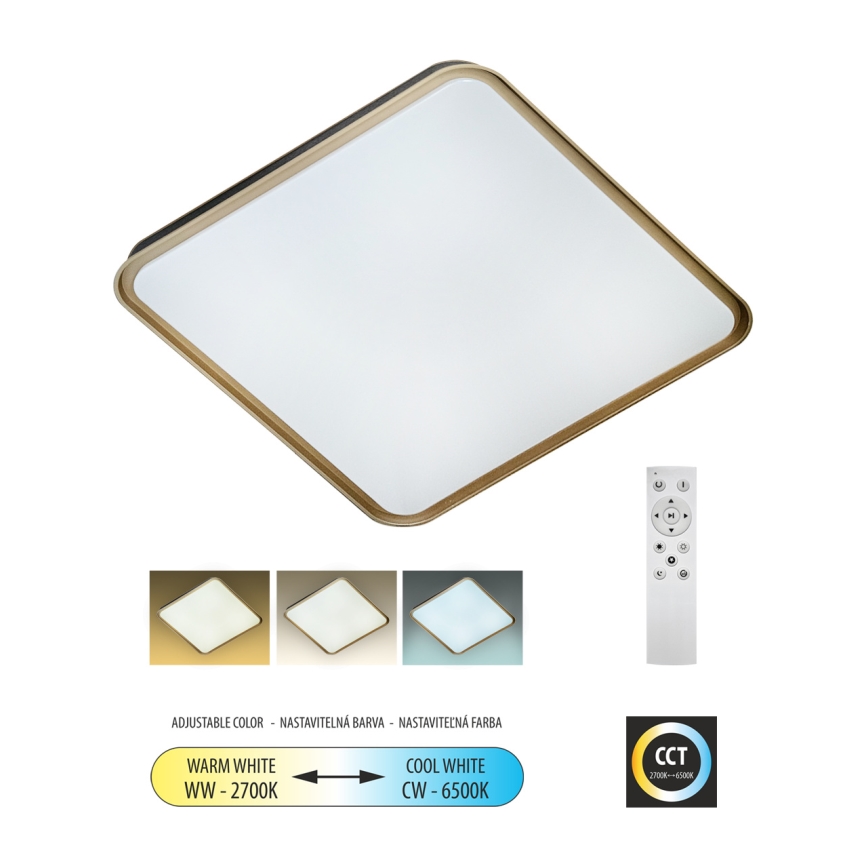 LED Stmievateľné stropné svietidlo UNA LED/60W/230V 2700-6500K 50x50 cm + diaľkové ovládanie