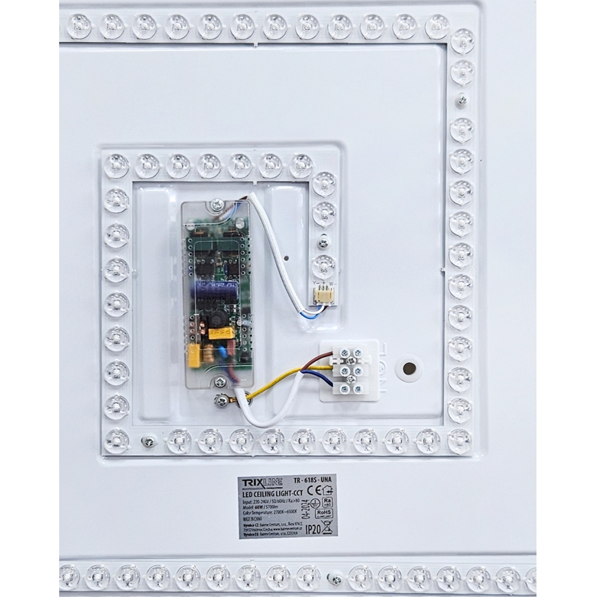LED Stmievateľné stropné svietidlo UNA LED/60W/230V 2700-6500K 50x50 cm + diaľkové ovládanie