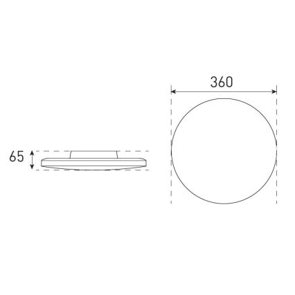 LED Stmievateľné kúpeľňové stropné svietidlo VARIO NOVA LED/13/18W/230V 3000/4000/5700K pr. 36 cm IP44 čierna