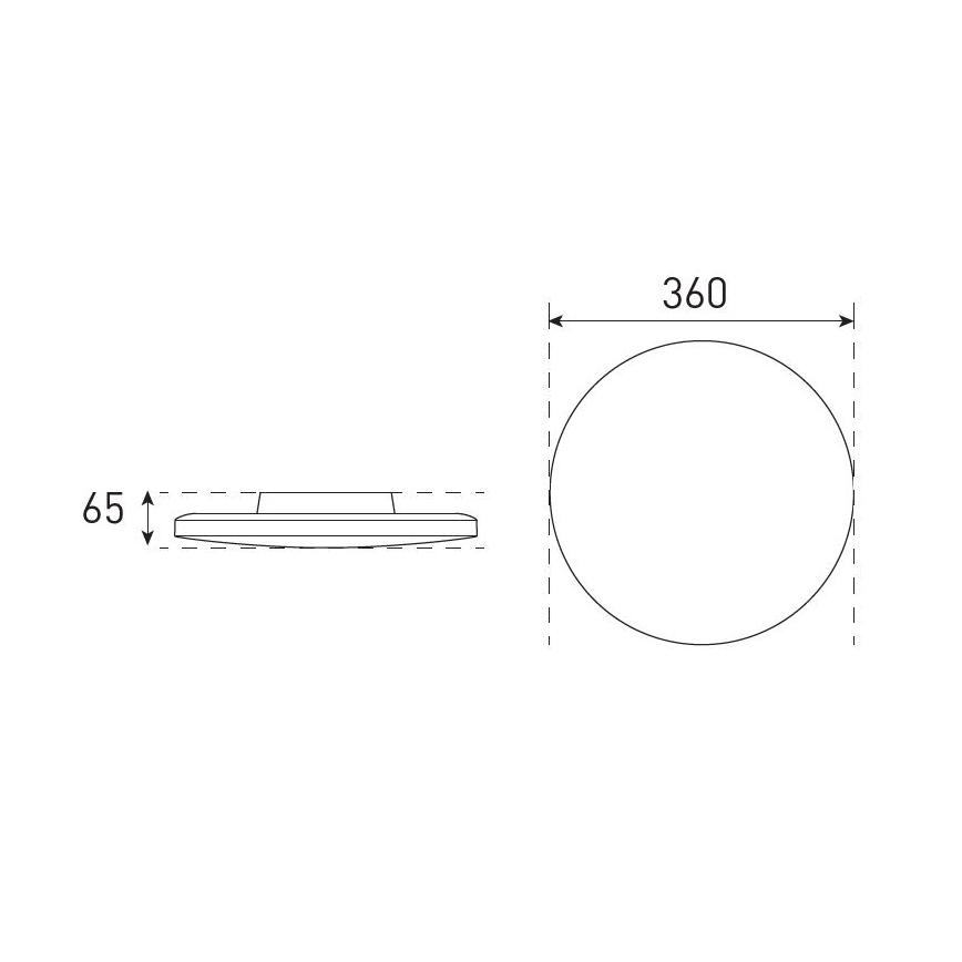 LED Stmievateľné kúpeľňové stropné svietidlo VARIO NOVA LED/13/18W/230V 3000/4000/5700K pr. 36 cm IP44 čierna