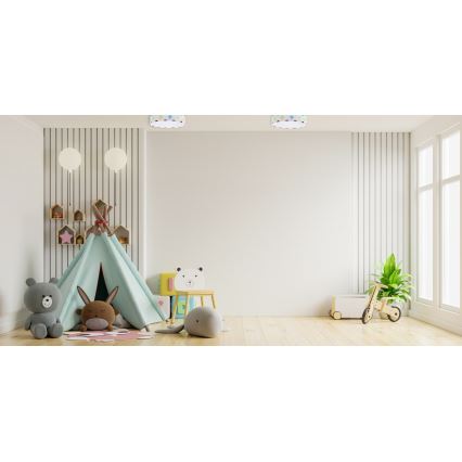 LED Stmievateľné detské svietidlo SMART GALAXY KIDS LED/24W/230V 3000-6500K bodky pestrofarebná + diaľkové ovládanie