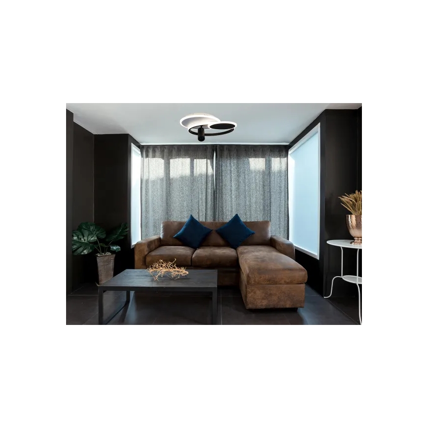 LED Stmievateľné stropné svietidlo LED/65W/230V 3000-6500K biela/čierna + diaľkové ovládanie
