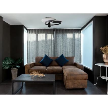 LED Stmievateľné stropné svietidlo LED/65W/230V 3000-6500K biela/čierna + diaľkové ovládanie
