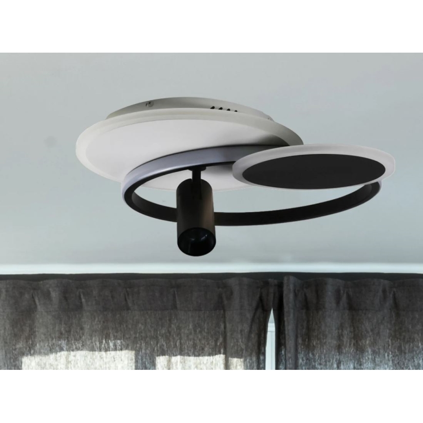 LED Stmievateľné stropné svietidlo LED/65W/230V 3000-6500K biela/čierna + diaľkové ovládanie