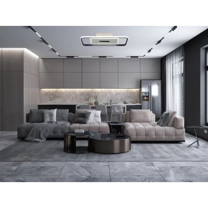 LED Stmievateľné stropné svietidlo LED/75W/230V 3000-6500K biela/čierna + diaľkové ovládanie