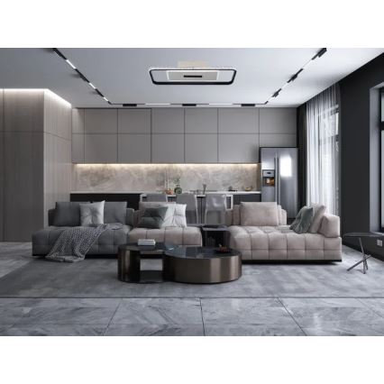 LED Stmievateľné stropné svietidlo LED/75W/230V 3000-6500K biela/čierna + diaľkové ovládanie