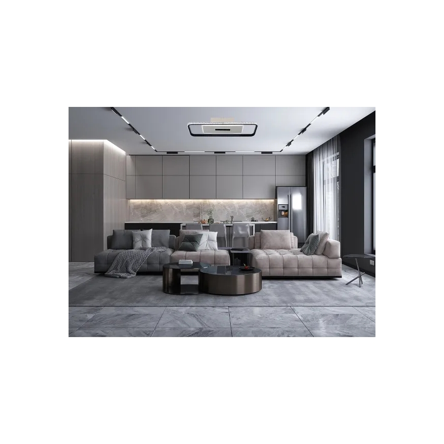 LED Stmievateľné stropné svietidlo LED/75W/230V 3000-6500K biela/čierna + diaľkové ovládanie