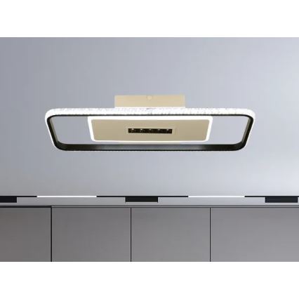 LED Stmievateľné stropné svietidlo LED/75W/230V 3000-6500K biela/čierna + diaľkové ovládanie