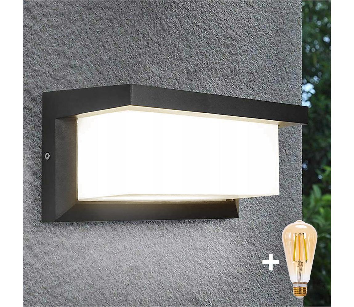 Brilagi LED stmievateľné vonkajšie nástenné svietidlo NEELY 1xE27/6W/230V 2700-6500K IP54 antracit BW0296+AI0601