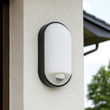 LED Stmievateľné vonkajšie nástenné svietidlo s pohybovým senzorom LED/12/15/18W/230V 3000K/4000K/6500K IP65 čierna/biela