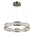 LED Stmievateľný krištáľový luster na lane ENRIQUE LED/40W//230V 3000-6000K pr. 60 cm + diaľkové ovládanie