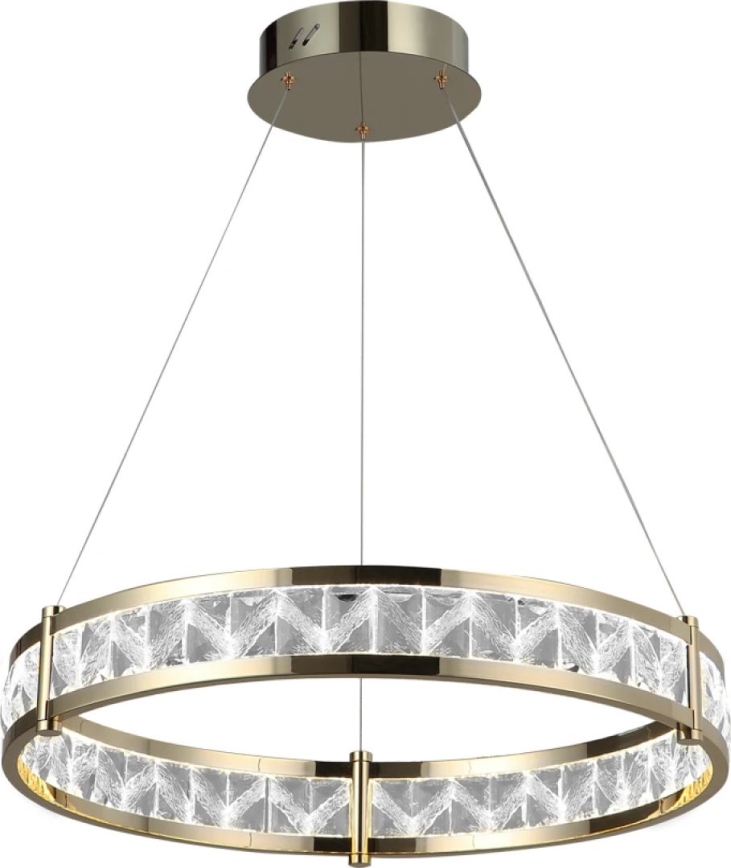 LED Stmievateľný krištáľový luster na lane ENRIQUE LED/40W//230V 3000-6000K pr. 60 cm + diaľkové ovládanie