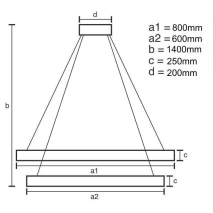 LED Stmievateľný krištáľový luster na lanku LED/190W/230V 3000-6500K + diaľkové ovládanie