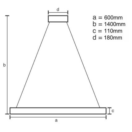 LED Stmievateľný krištáľový luster na lanku LED/40W/230V 3000-6500K + diaľkové ovládanie