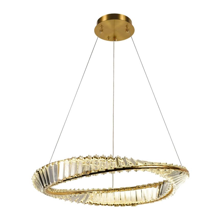 LED Stmievateľný krištáľový luster na lanku LED/40W/230V 3000-6500K + diaľkové ovládanie