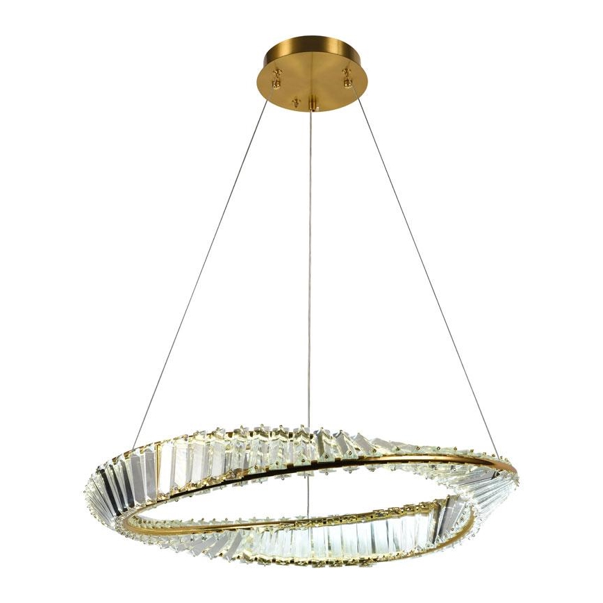 LED Stmievateľný krištáľový luster na lanku LED/40W/230V 3000-6500K + diaľkové ovládanie