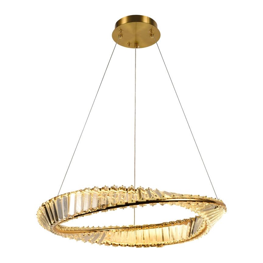 LED Stmievateľný krištáľový luster na lanku LED/40W/230V 3000-6500K + diaľkové ovládanie