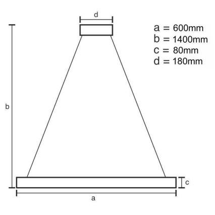 LED Stmievateľný krištáľový luster na lanku LED/40W/230V 3000-6500K + diaľkové ovládanie