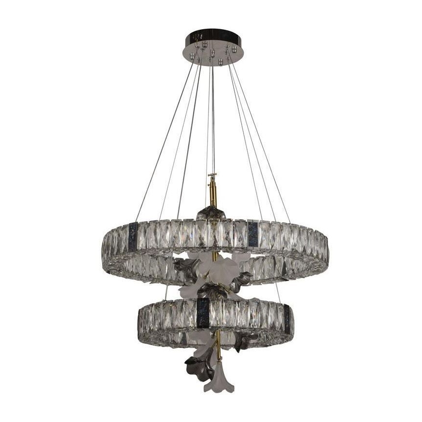 LED Stmievateľný krištáľový luster na lanku LED/70W/230V 3000-6500K + diaľkové ovládanie