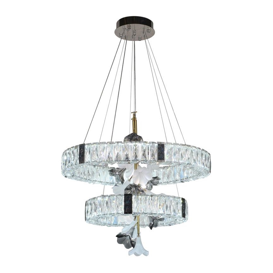 LED Stmievateľný krištáľový luster na lanku LED/70W/230V 3000-6500K + diaľkové ovládanie