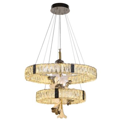LED Stmievateľný krištáľový luster na lanku LED/70W/230V 3000-6500K + diaľkové ovládanie