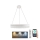 LED Stmievateľný krištáľový luster na lanku LED/80W/230V 3000-6500K biela + diaľkové ovládanie