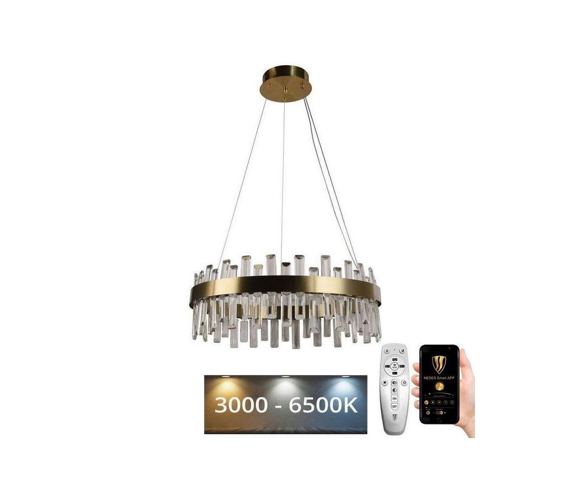  LED Stmievateľný krištáľový luster na lanku LED/80W/230V + diaľkové ovládanie J6342/C