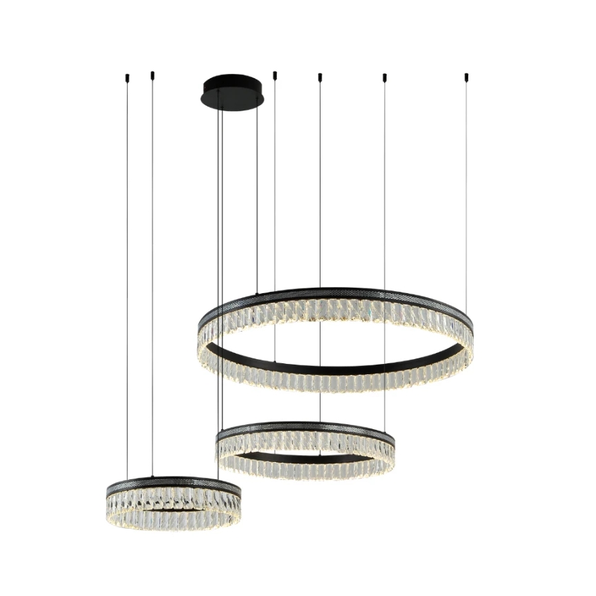 LED stmievateľný krištáľový luster na lanku THALIA LED/120W/230V 3000-6000K + diaľkové ovládanie