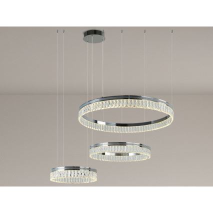 LED Stmievaný krištáľový luster na lanku THALIA LED/120W/230V 3000-6000K + diaľkové ovládanie
