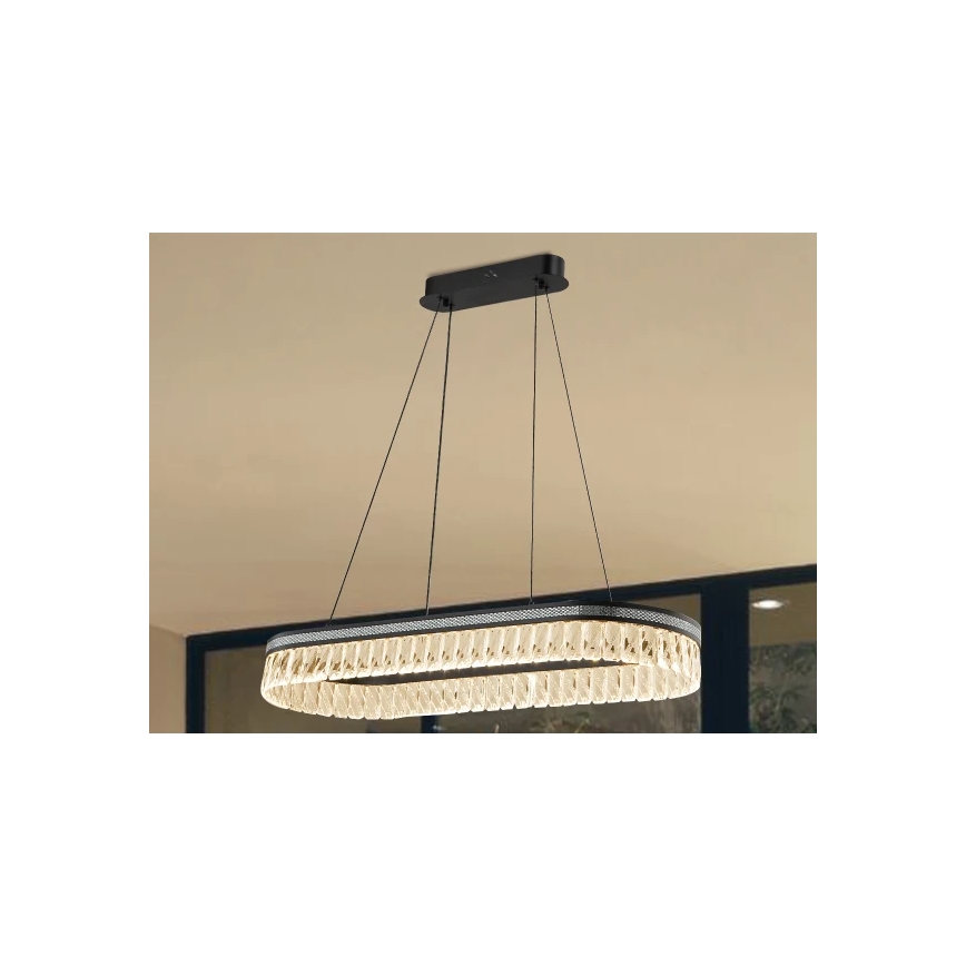 LED Stmievateľný krištáľový luster na lanku THALIA LED/50W/230V 3000-6000K + diaľkové ovládanie