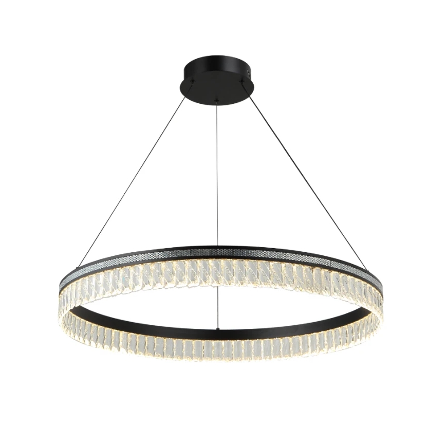 LED Stmievateľný krištáľový luster na lanku THALIA LED/55W/230V 3000-6000K pr. 80 cm + diaľkové ovládanie