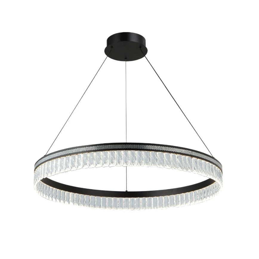 LED Stmievateľný krištáľový luster na lanku THALIA LED/55W/230V 3000-6000K pr. 80 cm + diaľkové ovládanie