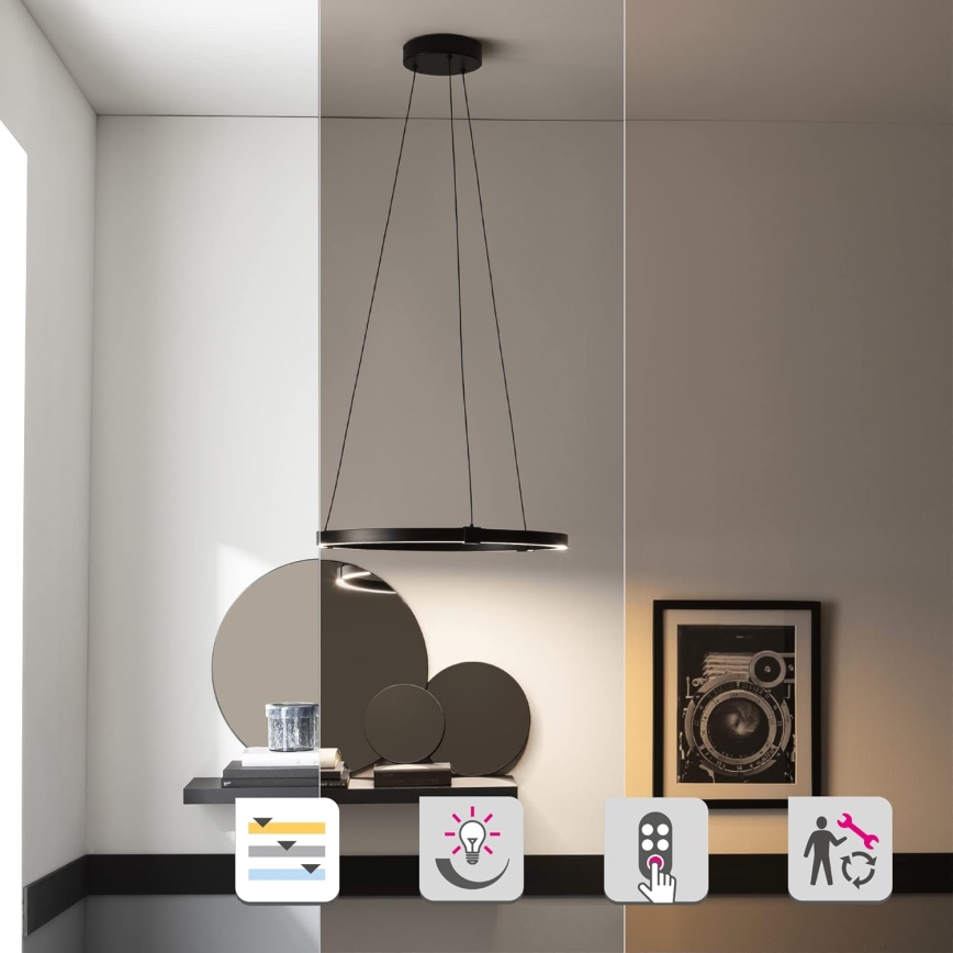 LED Stmievateľný luster na lanku CASSINI LED/33W/230V 2700-6500K + diaľkové ovládanie