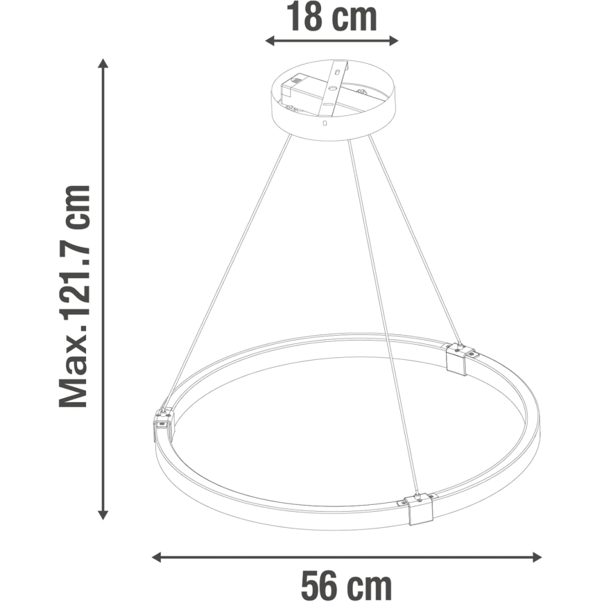 LED Stmievateľný luster na lanku CASSINI LED/33W/230V 2700-6500K + diaľkové ovládanie