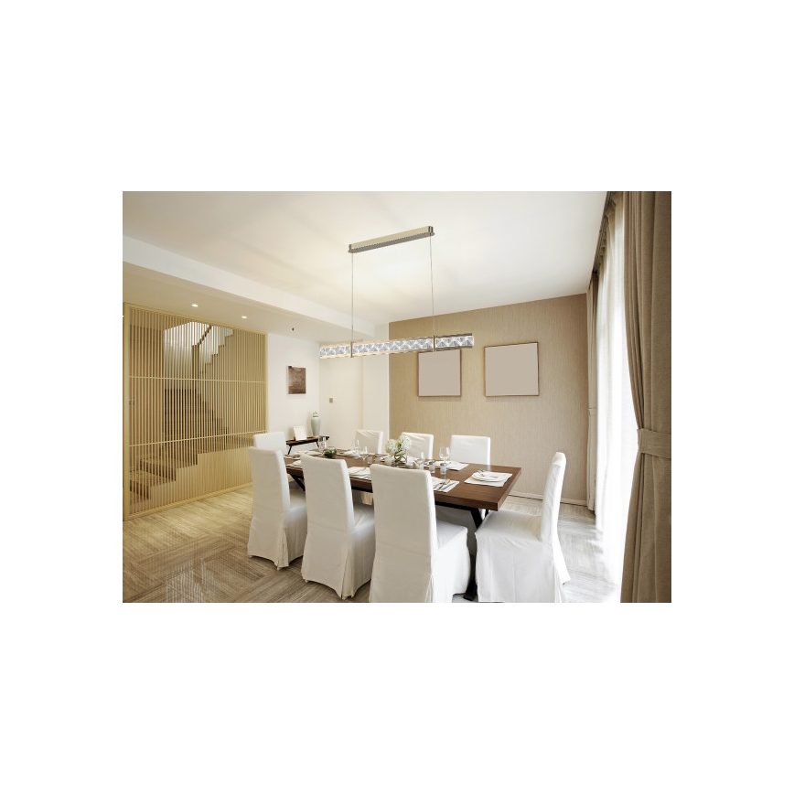 LED stmievateľný krištáľový luster na lanku ENRIQUE LED/20W//230V 3000-6000K + diaľkové ovládanie