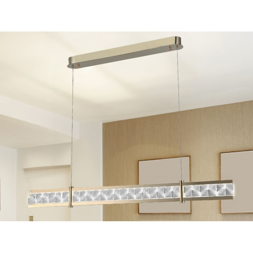 LED stmievateľný krištáľový luster na lanku ENRIQUE LED/20W//230V 3000-6000K + diaľkové ovládanie