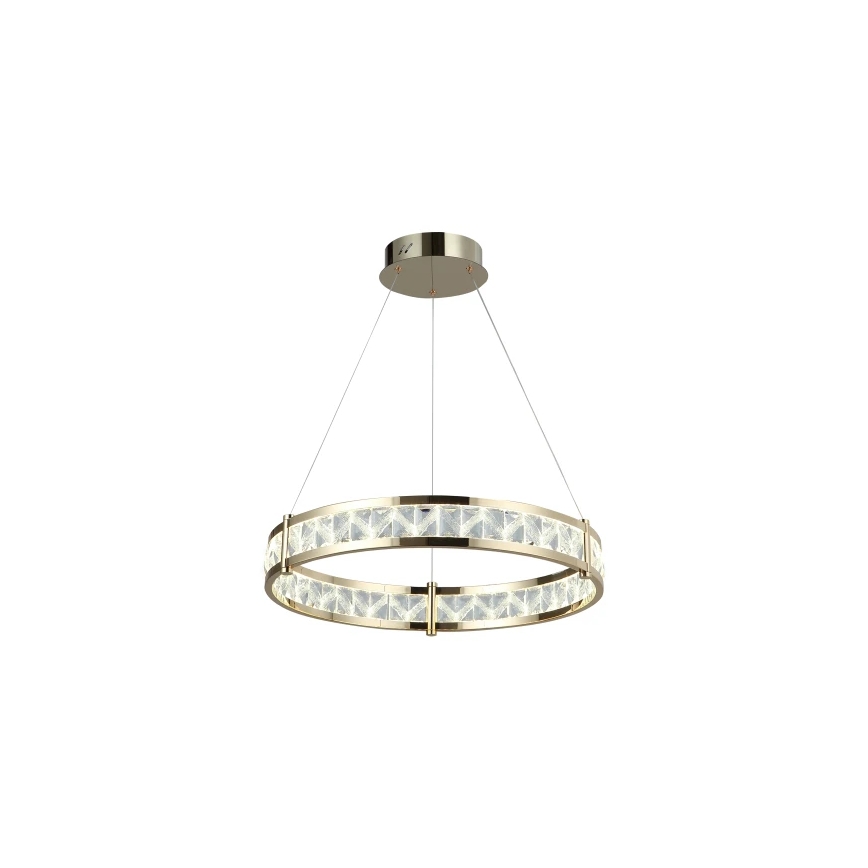 LED Stmievateľný krištáľový luster na lane ENRIQUE LED/40W//230V 3000-6000K pr. 60 cm + diaľkové ovládanie