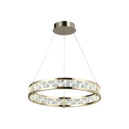 LED Stmievateľný krištáľový luster na lanku ENRIQUE LED/55W//230V 3000-6000K pr. 80 cm + diaľkové ovládanie