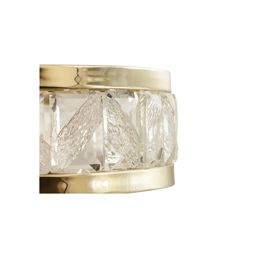 LED Stmievateľný krištáľový luster na lanku ENRIQUE LED/55W//230V 3000-6000K pr. 80 cm + diaľkové ovládanie