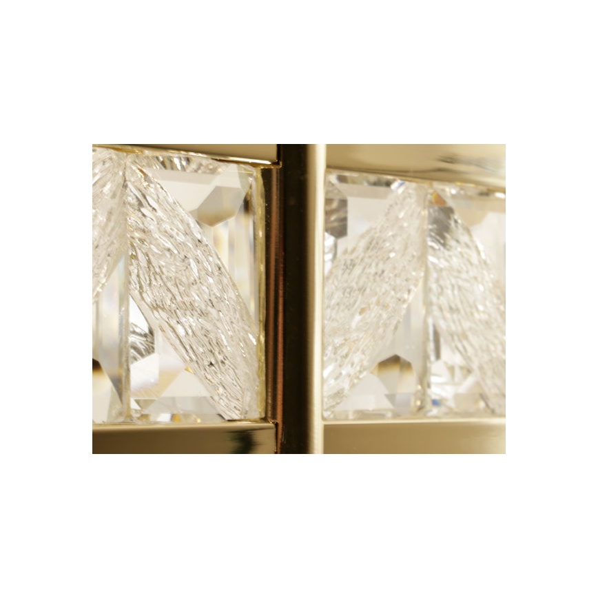 LED Stmievateľný krištáľový luster na lanku ENRIQUE LED/55W//230V 3000-6000K pr. 80 cm + diaľkové ovládanie