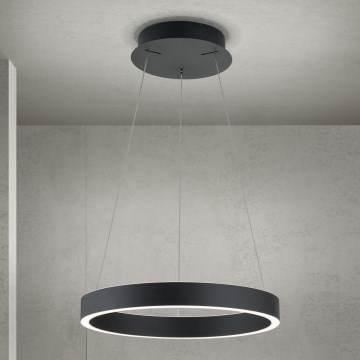 LED stmievateľný luster na lanku KOLK LED/40W/230V 2700/3000/4000K pr. 40 cm čierna