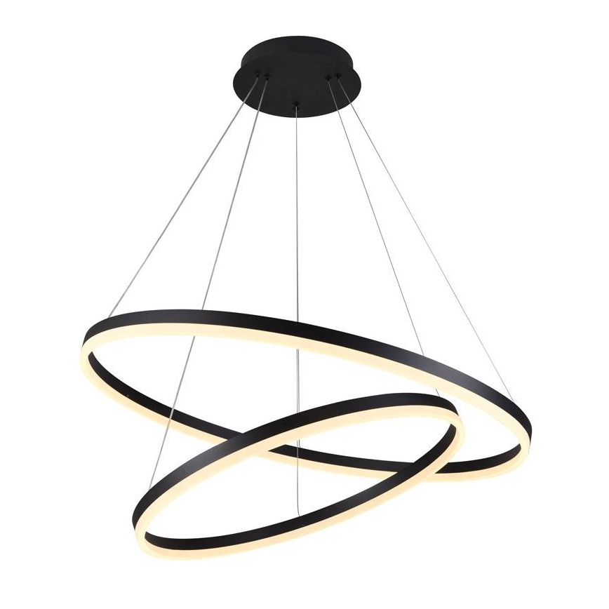 LED Stmievateľný luster na lanku LED/100W/230V 3000-6500K pr. 80 cm + diaľkové ovládanie