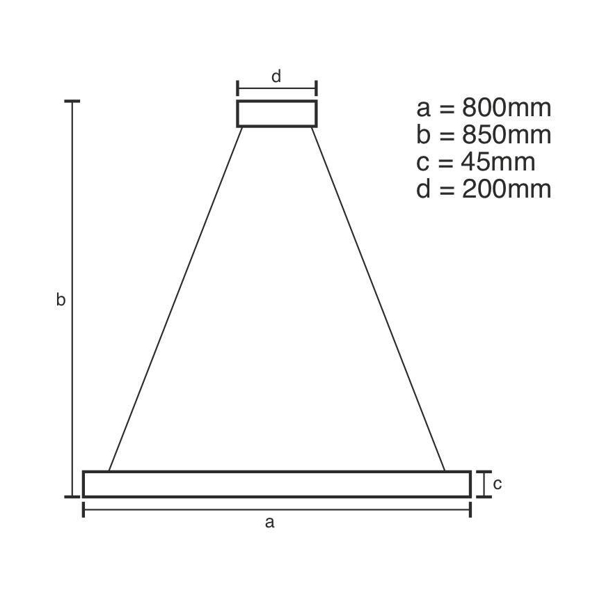 LED Stmievateľný luster na lanku LED/100W/230V 3000-6500K pr. 80 cm + diaľkové ovládanie
