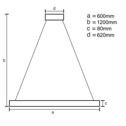 LED Stmievateľný luster na lanku LED/100W/230V 3000-6500K + diaľkové ovládanie