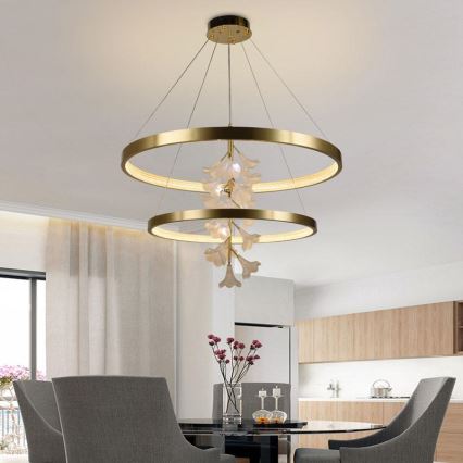 LED Stmievateľný luster na lanku LED/100W/230V 3000-6500K + diaľkové ovládanie