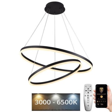 LED Stmievateľný luster na lanku LED/100W/230V 3000-6500K pr. 80 cm + diaľkové ovládanie