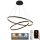 LED Stmievateľný luster na lanku LED/100W/230V 3000-6500K pr. 80 cm + diaľkové ovládanie