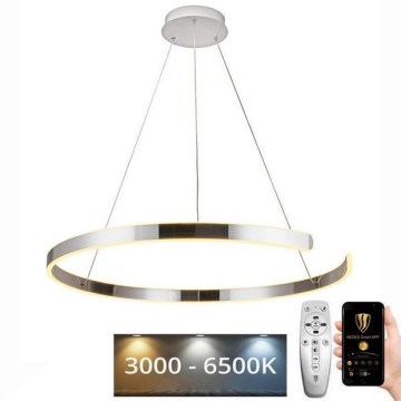 LED Stmievateľný luster na lanku LED/100W/230V 3000-6500K pr. 80 cm + diaľkové ovládanie